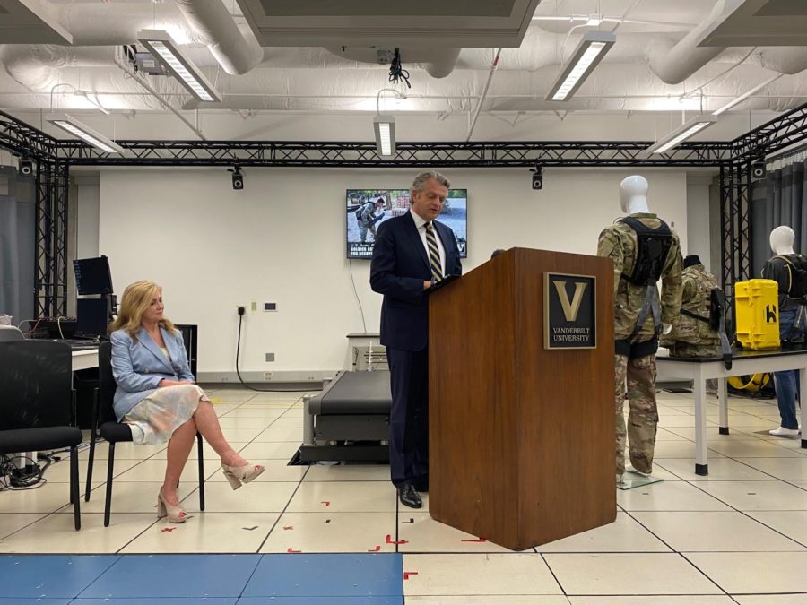 Chancellor Diermeier and Senator Marsha Blackburn as photographed on August 15, 2022.