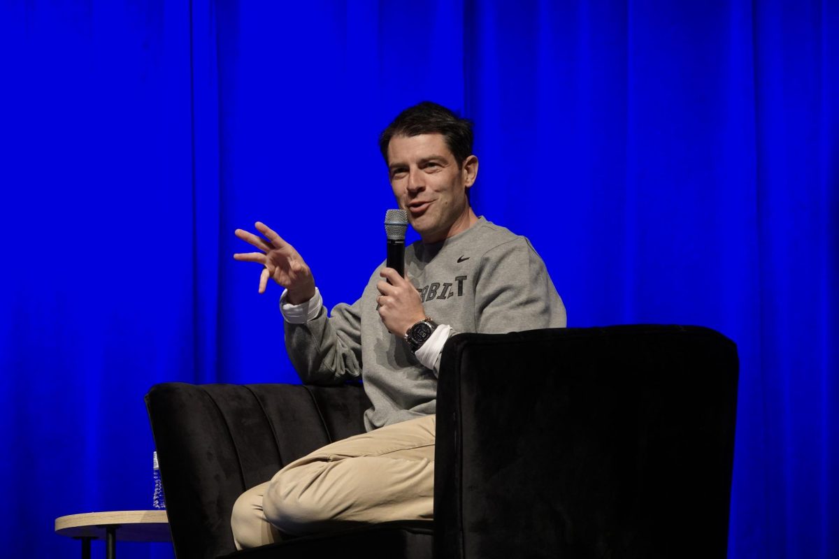 Max Greenfield at Langford Auditorium, as photographed on Nov. 13, 2023 (Hustler Multimedia/Alessandra Salvini)